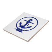 強固にアンカーされた航海のいかり沿岸のアートワーク タイル (側面)