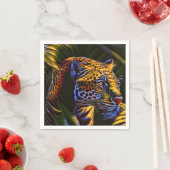 強大なジャガーとジャングルの捕食者 スタンダードカクテルナプキン (インサイチュ)