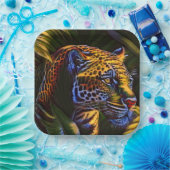 強大なジャガーとジャングルの捕食者 ペーパープレート (パーティー)