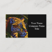 強大なジャガーとジャングルの捕食者 名刺 (正面)