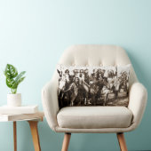 強大なスー族のヴィンテージのインディアンの戦士 ランバークッション (椅子)