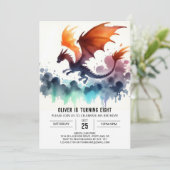 強大なドラゴンの誕生日デジタル 招待状 (スタンド正面)