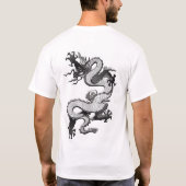 強大なドラゴン Tシャツ (裏面)