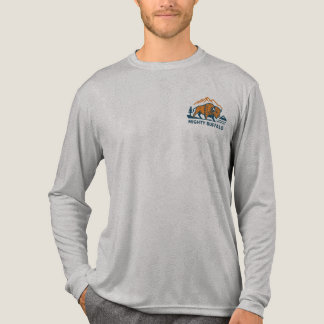 強大なバッファロー大人の長い袖 トライブレンドＴシャツ