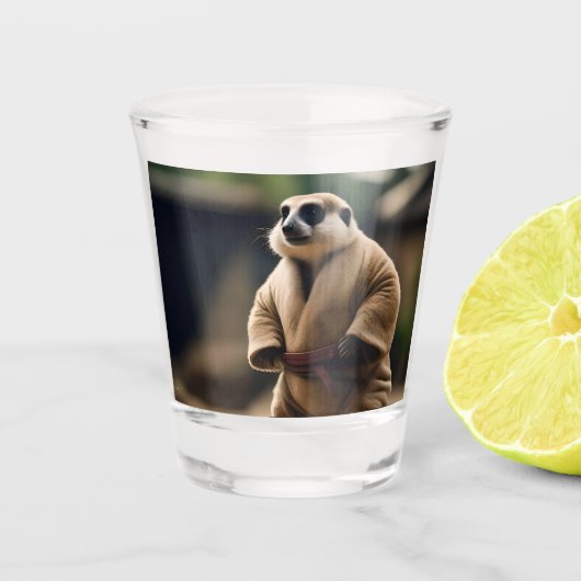 強大なメルカト：相撲の対決 ショットグラス (正面)