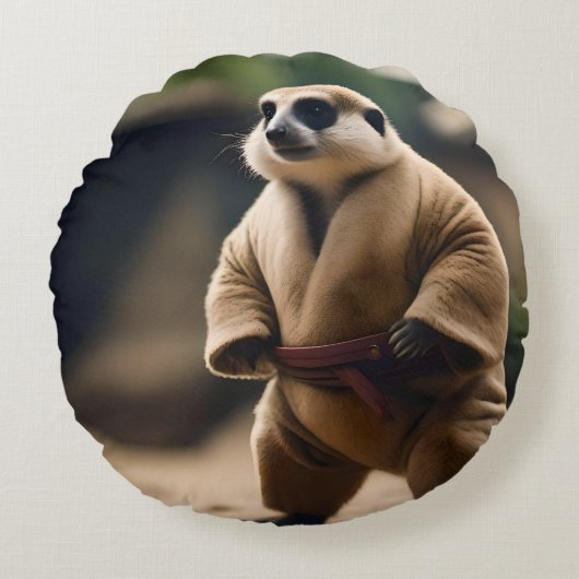 強大なメルカト：相撲の対決 ラウンドクッション (正面)