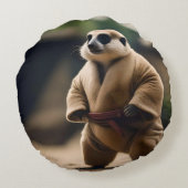 強大なメルカト：相撲の対決 ラウンドクッション (裏面)