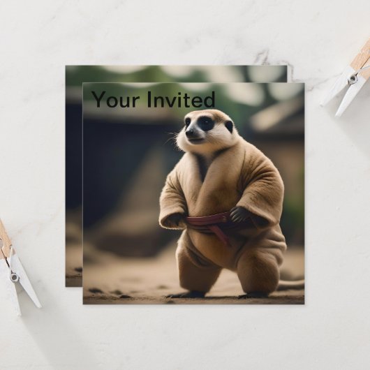 強大なメルカト：相撲の対決 招待状 (正面/裏面インサイチュ)