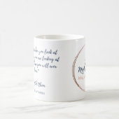 強大な女性のマグの~ Mitch Albom コーヒーマグカップ (中央)
