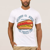 強大な犬のホットドッグ Tシャツ (正面)