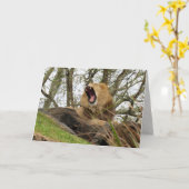 強大な獅子 カード (黄色い花)