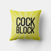 強大なcockblockの枕 クッション (裏面)