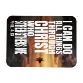 強大になるキリストを通して、私は全ての事を行うことができます マグネット (横)