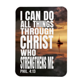 強大になるキリストを通して、私は全ての事を行うことができます マグネット