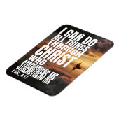 強大になるキリストを通して、私は全ての事を行うことができます マグネット (左側)