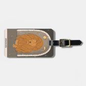 強専攻の度アルカナタロットカードライオン ラゲッジタグ (正面横)