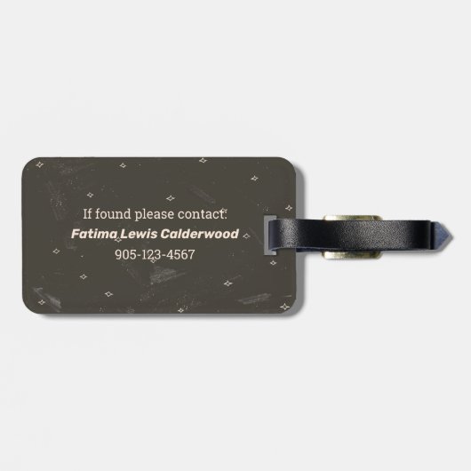 強専攻の度アルカナタロットカードライオン ラゲッジタグ (裏面横)