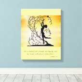 強度と尊厳の壁のキャンバスを着た キャンバスプリント (インサイチュ (ウッドフロア))