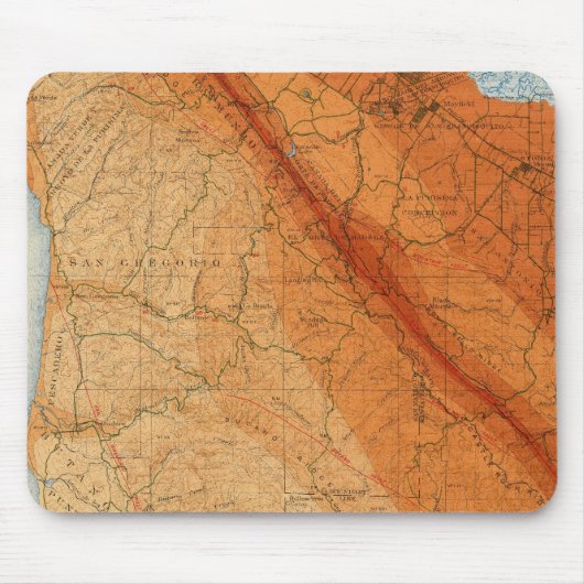 強度と断層を示すサンタクルスの四角形 マウスパッド (正面)