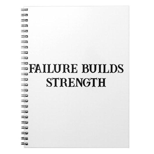 強度やる気を起こさせる建物ノート男性へ ノートブック (正面)