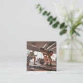 強度ウェイトスポーツフィットネスパーソナルトレーナー スクエア名刺 (スタンド正面)