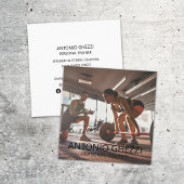 強度ウェイトスポーツフィットネスパーソナルトレーナー スクエア名刺