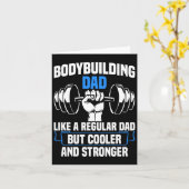 強度スポーツジムおもしろいボディビルパパ カード (黄色い花)