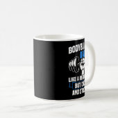 強度スポーツジムおもしろいボディビルパパ コーヒーマグカップ (正面右)