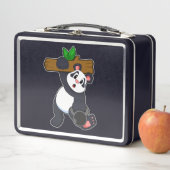 強度トレーニングで木材を使用したパンダ メタルランチボックス (インサイチュ)