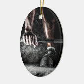 強度フィットネス重量挙げバーベルジム セラミックオーナメント (左)