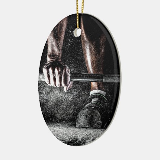 強度フィットネス重量挙げバーベルジム セラミックオーナメント (左)