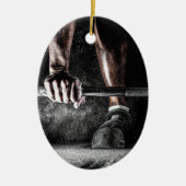 強度フィットネス重量挙げバーベルジム セラミックオーナメント (正面)