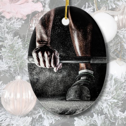 強度フィットネス重量挙げバーベルジム セラミックオーナメント