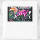 強度感動的抽象芸術お洒落馬 長方形シール (バッグ)