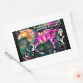 強度感動的抽象芸術お洒落馬 長方形シール (封筒)