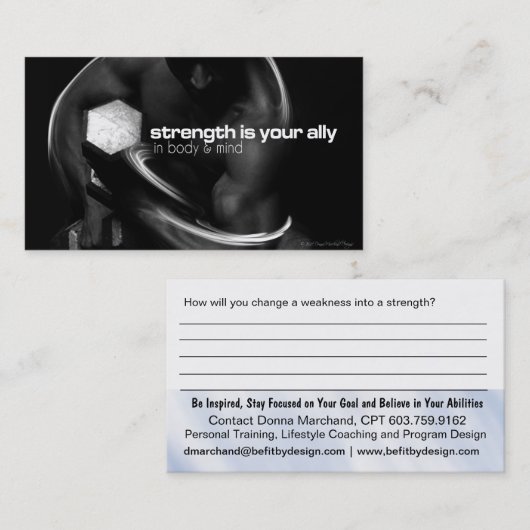 強度訓練用配布資料カード 名刺 (正面/裏面)