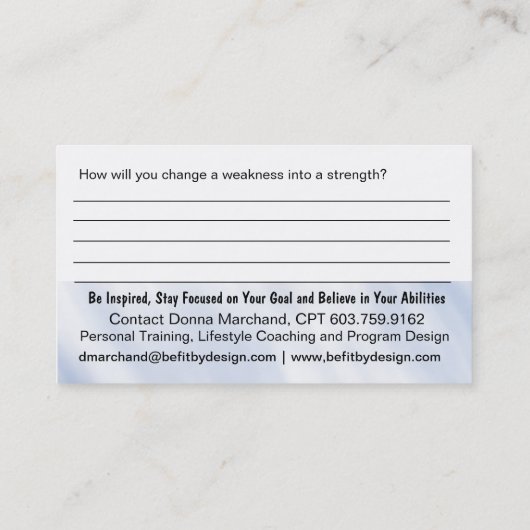 強度訓練用配布資料カード 名刺 (裏面)