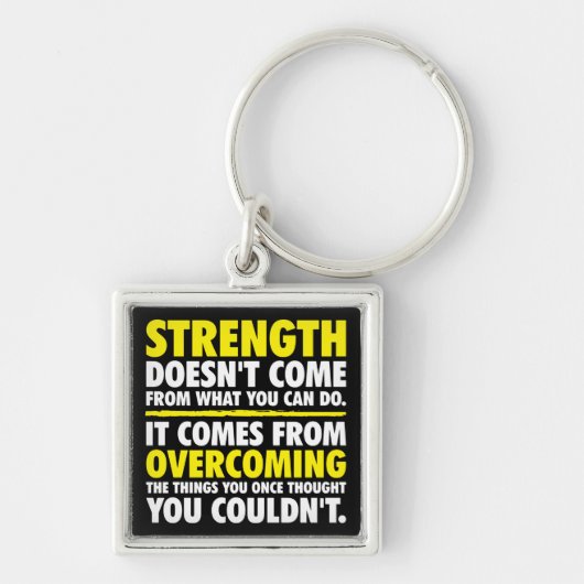強度 – やる気を起こさせる キーホルダー (正面)