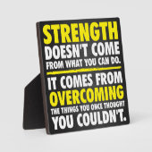 強度 – やる気を起こさせる フォトプラーク (正面)