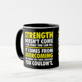 強度 – やる気を起こさせる マグカップ (正面左)