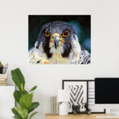 強度 – 《鳥》ハヤブサの視線 ポスター (ホームオフィス)