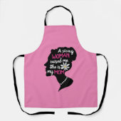 強感動的い女性ピンクのお母さんの日 エプロン (正面)