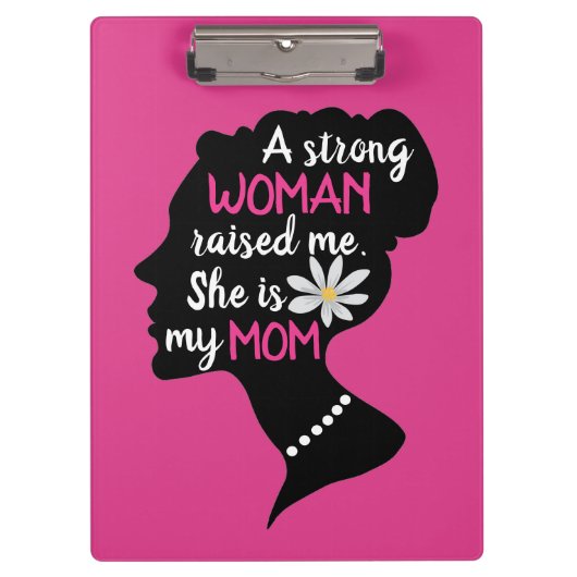 強感動的い女性ピンクのお母さんの日 クリップボード (正面)