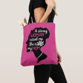 強感動的い女性ピンクのお母さんの日 トートバッグ (クローズアップ)