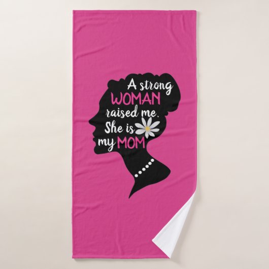 強感動的い女性ピンクのお母さんの日 バスタオルセット (バスタオル)