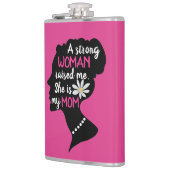 強感動的い女性ピンクのお母さんの日 フラスク (左)