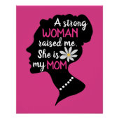 強感動的い女性ピンクのお母さんの日 ポスター (正面)