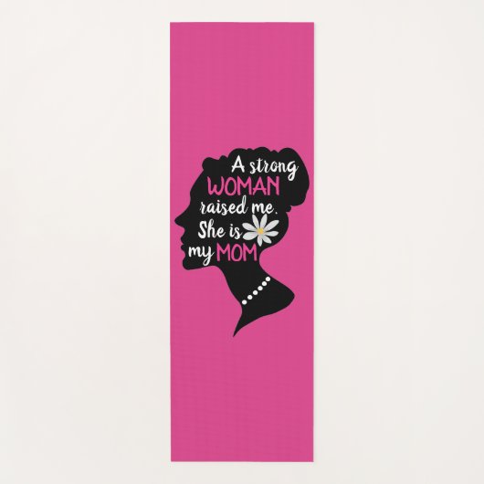 強感動的い女性ピンクのお母さんの日 ヨガマット (正面)