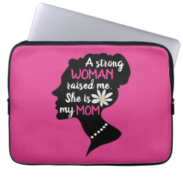 強感動的い女性ピンクのお母さんの日 ラップトップスリーブ