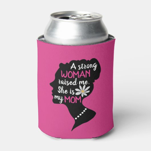 強感動的い女性ピンクのお母さんの日 缶クーラー (缶正面)